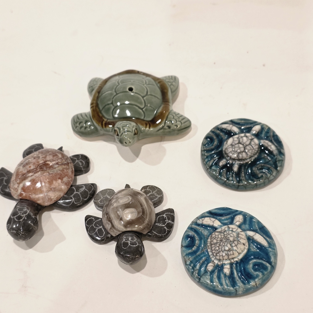 Ceramic Turtle Figurines and Coasters